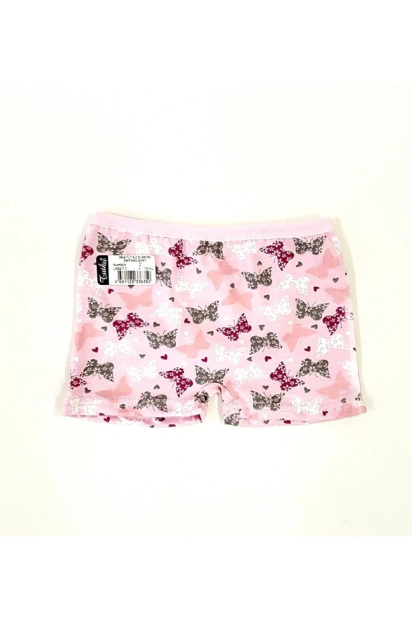 Kız Çocuk 6lı Renkli Desenli Boxer - Resim 4