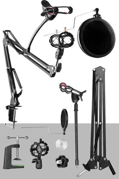 Lastvoice Set-01 - Mikrofon standı + Shock Mount + Pop Filter - Resim 2