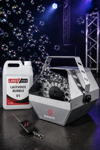 Quenlite QB-400LK Baloncuk Makinesi + 5 Litre Likit (Uzaktan Kumandalı) ürün görseli 1