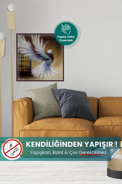 Özgür Kuş, Yağlı Boya Poster-Yüksek Çözünürlük Yapışkansız Statik Tutunan Akıllı Kağıt Duvar Poster ürün görseli 1