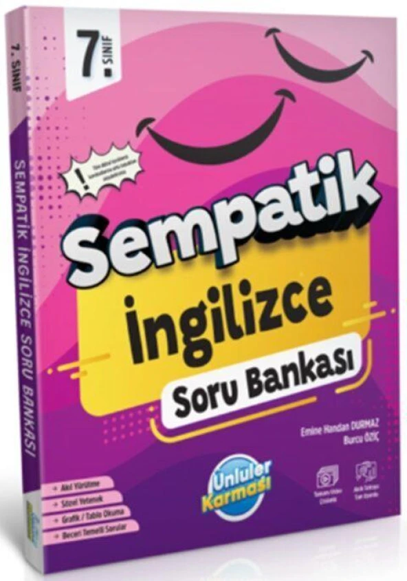 7. Sınıf İngilizce Sempatik Soru Bankası Ünlüler Karması ürün görseli 1