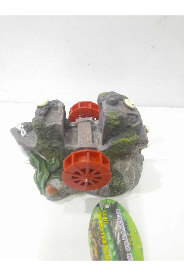 Akvaryum Dekoru Değirmenli Küçük Gemi 12x9x8 Cm ürün görseli 1