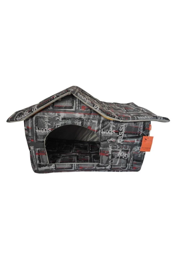 Çatılı Kedi Köpek Evi Paraşüt Kumaş ürün görseli 1