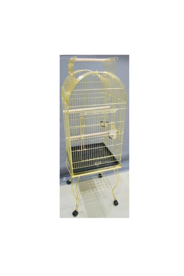 Sehpalı Papağan Kafesi Gold (51x51x152) ürün görseli 1