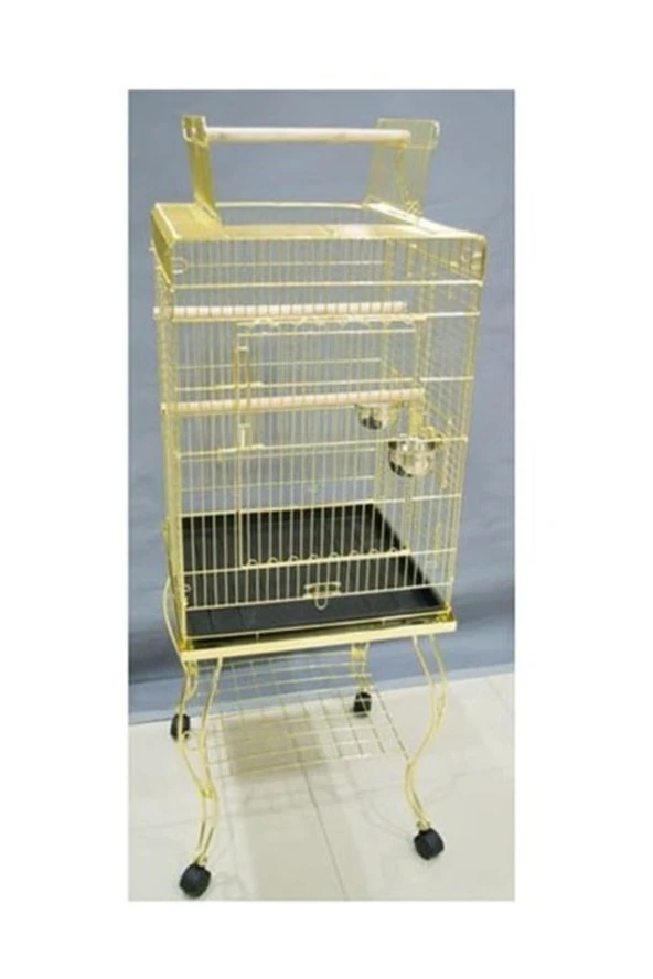 Qh 901ag Sehpalı Papağan Kafesi Gold 51 x 51 x 129 ürün görseli 1