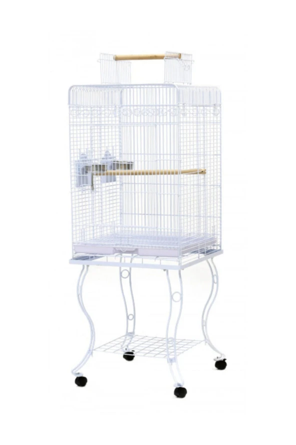 Sehpalı Papağan Kafesi Beyaz Qh Pet Cage ürün görseli 1