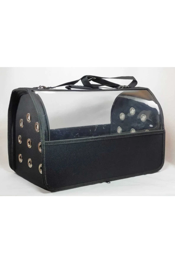 Siyah Flybag Şeffaf Kedi Köpek Taşıma Çantası ürün görseli 1