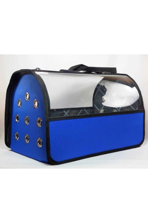 Mavi Flybag Şeffaf Kedi Köpek Taşıma Çantası ürün görseli 1