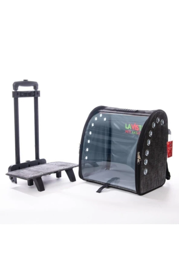 Volmin Petshop Kedi Köpek Tekerlekli Kale Valiz 36x27x41h ürün görseli 1