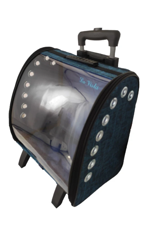 Volmin Petshop Kedi Köpek Tekerlekli Kale Valiz 36x27x41h ürün görseli 1