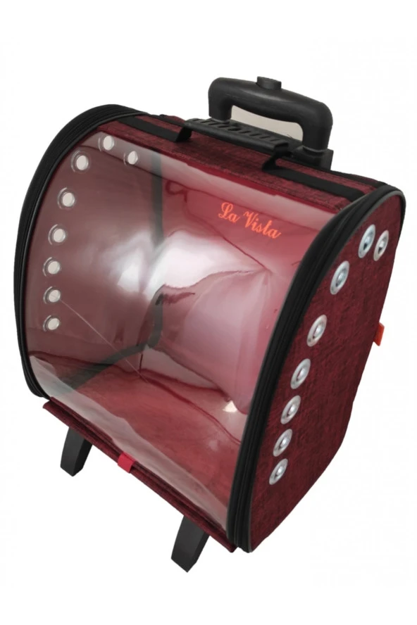 Volmin Petshop Kedi Köpek Tekerlekli Kale Valiz 36x27x41h ürün görseli 1