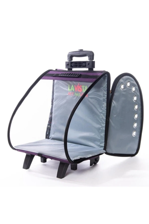 Volmin Petshop Kedi Köpek Tekerlekli Kale Valiz 36x27x41h ürün görseli 1