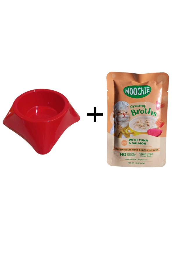 Köpek Mama Kabı Ve Moochie Kedi Çorbası ürün görseli 1