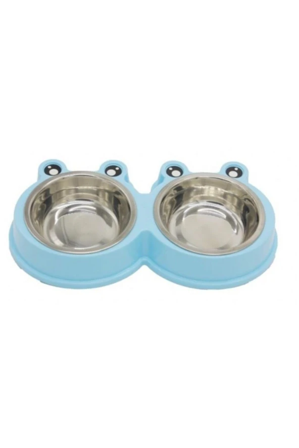 Volmin Petshop Ikili Çelik Mama Kabı Mavi ürün görseli 1