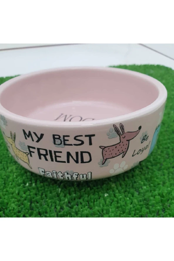Volmin Petshop Desenli Seramik Mama Kabı 12x1 2x 4,5 Cm ürün görseli 1