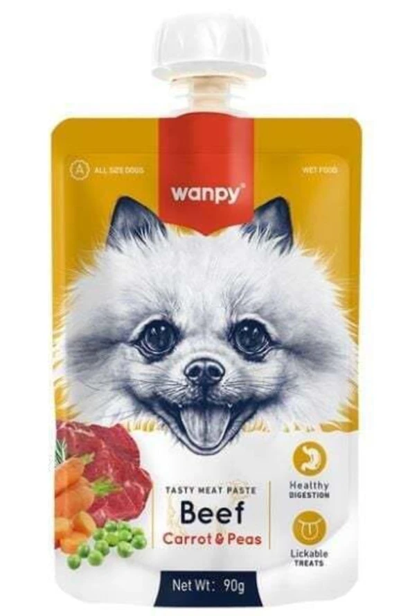 Wanpy Taze Sığır Etli Ve Havuçlu Köpek Et Ezmesi 90 Gr ürün görseli 1