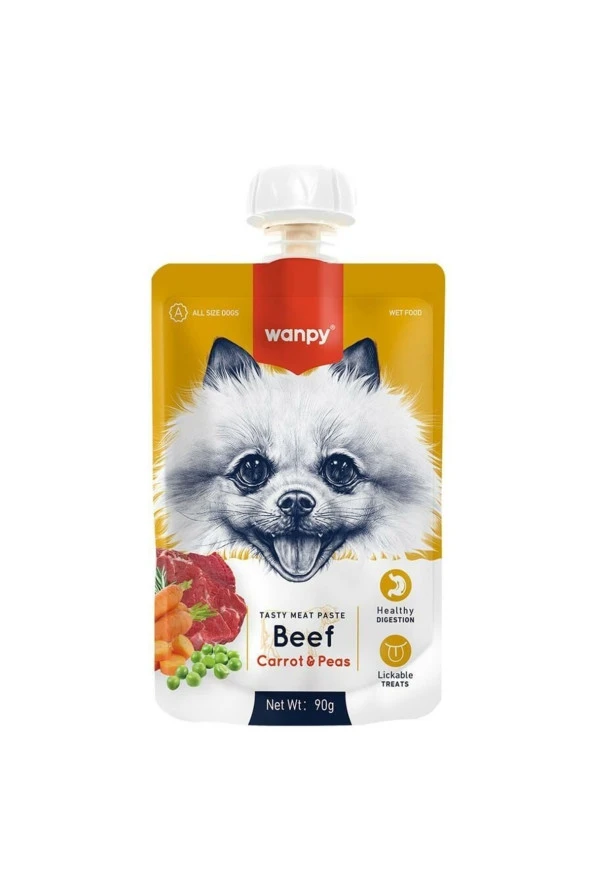 Wanpy Taze Sığır Etli&havuçlu Köpek Et Ezmesi 90 gr ürün görseli 1