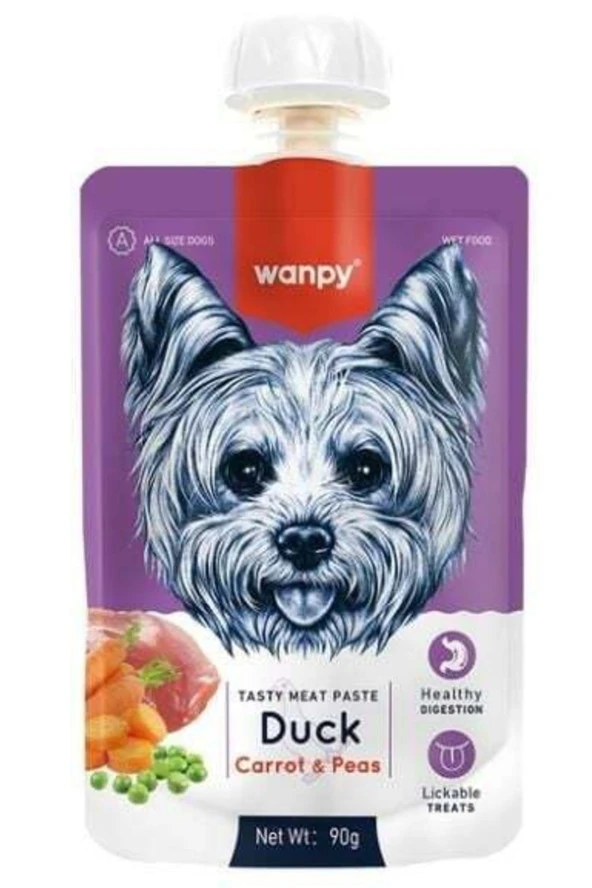 Wanpy Taze Ördekli Ve Havuçlu Köpek Et Ezmesi 90 Gr ürün görseli 1