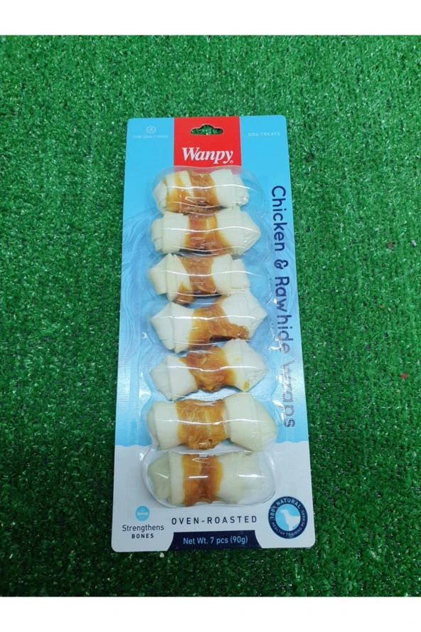 Tavuk Sargılı 7'li Çiğneme Kemiği Köpek Ödülü 90 Gr ürün görseli 1