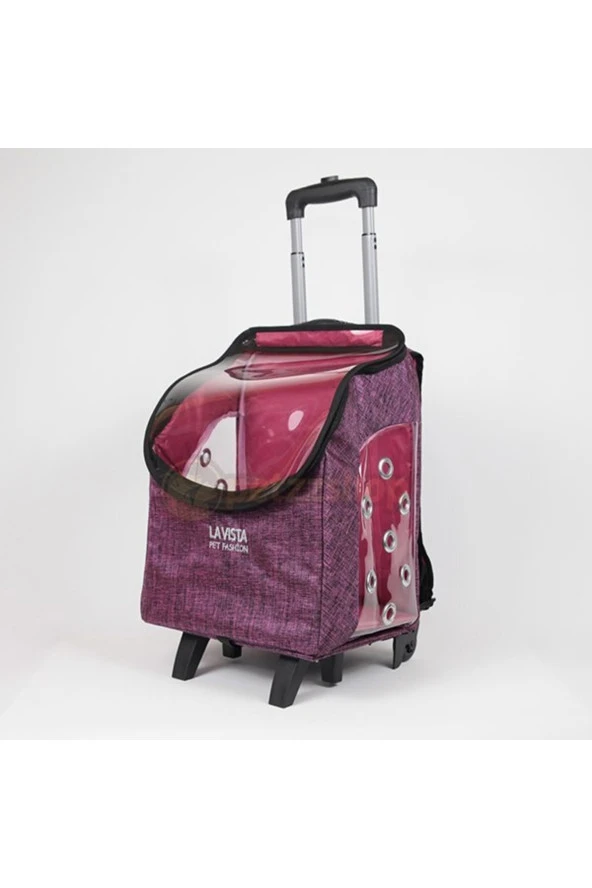 Valiz Pet Taşıma Çantası Pembe 32x26x42h cm ürün görseli 1