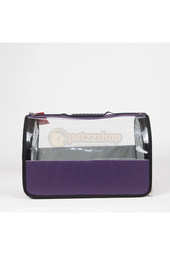Şeffaf Flybag Pet Taşıma Çantası Mürdüm 26x43x27h Cm ürün görseli 1