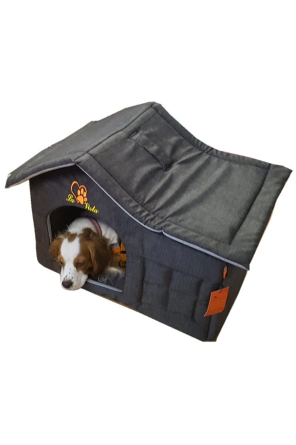 Füme Kumaş Iç Mekan Köpek Kulübesi - Resim 2