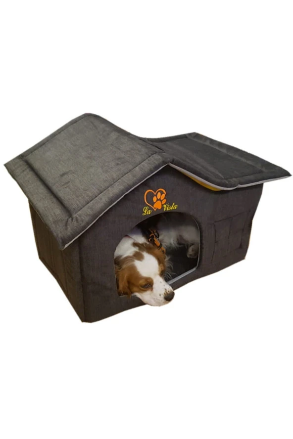 Füme Kumaş Iç Mekan Köpek Kulübesi - Resim 3