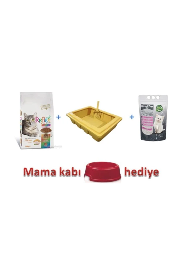 Reflex Gurme 1,5 Kg+kedi Tuvaleti + 5 Litre Kitty Max Kedi Kumu ürün görseli 1