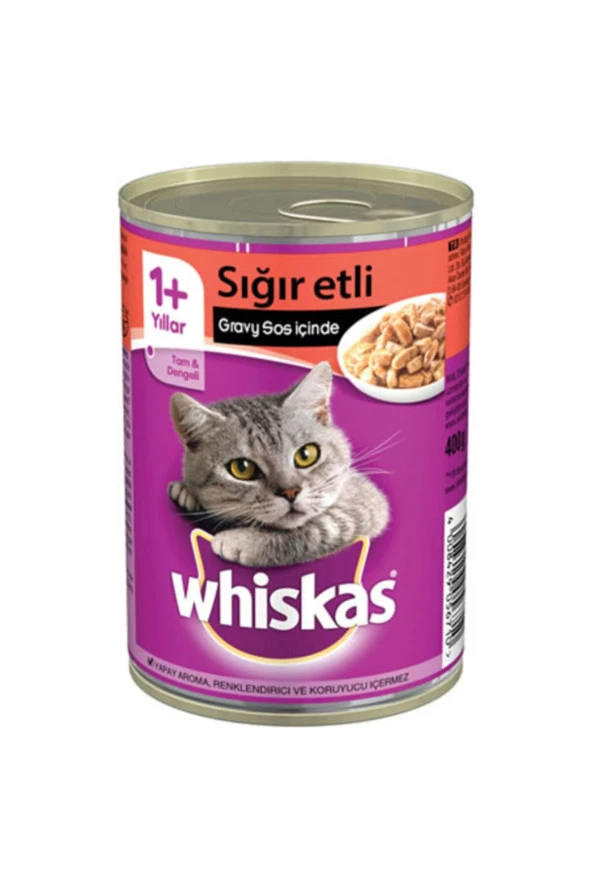Biftekli Konserve Yetişkin Kedi Maması 400 gr ürün görseli 1