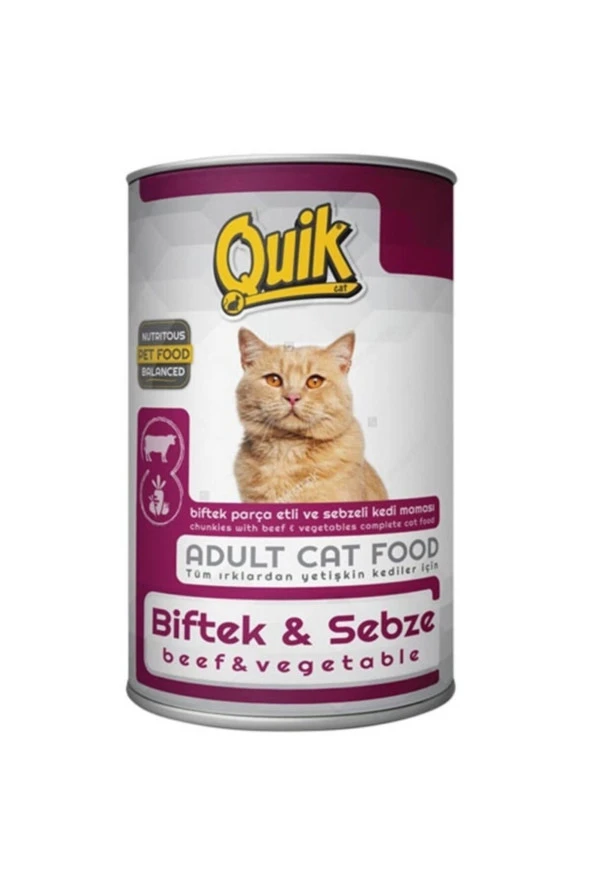 Quik Kedi 415 Gr Biftek-sebze Kons. ürün görseli 1