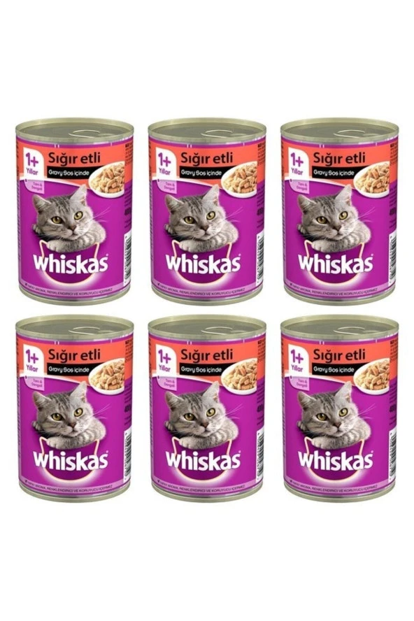 Sığırlı Konserve Kedi Maması 400 Gr X 6 Adet ürün görseli 1