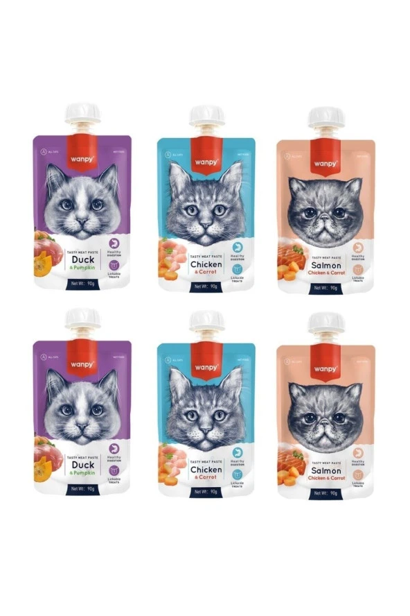 3 Çeşit Karma Kedi Et Ezmesi 90 Gr. X 6 Adet ürün görseli 1