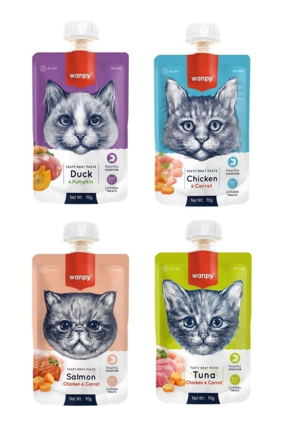 4 Çeşit Karma Kedi Et Ezmesi 90 Gr. X 4 Adet ürün görseli 1