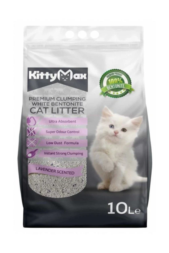 Kitty Max Lavanta Kokulu Bentonit Kedi Kumu 10 Lt ürün görseli 1