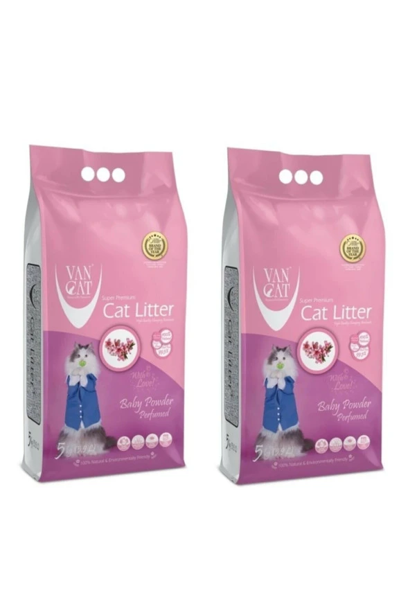 Neo Pet Market Bebek Pudrası Kokulu Ince Tane Kedi Kumu 10 Kg X 2 Adet ürün görseli 1