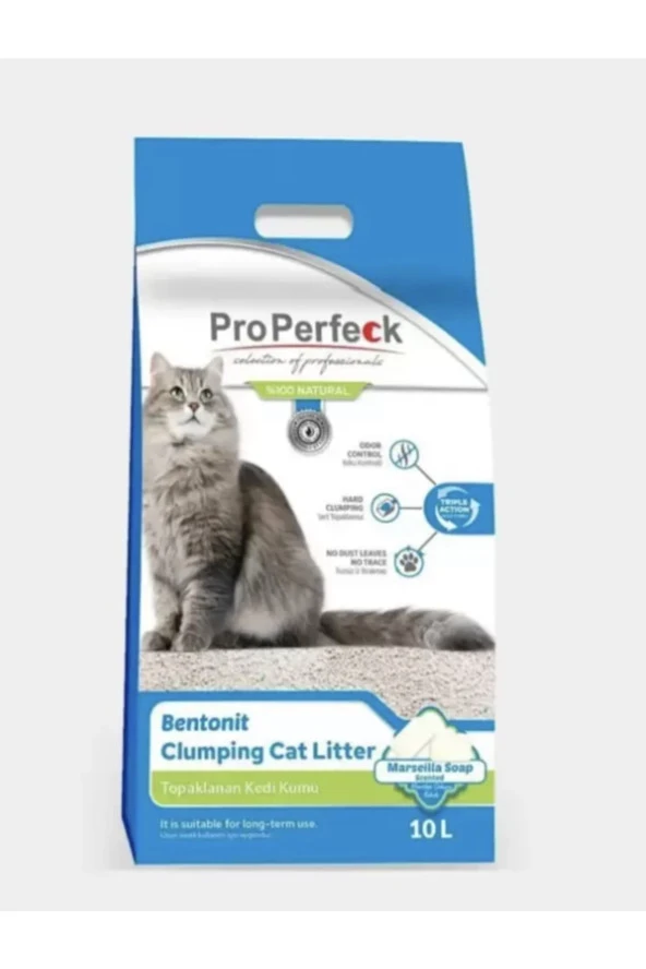 Pro Perfeck Sabunu Kokulu Bentonit Kedi Kumu 10 Lt ürün görseli 1