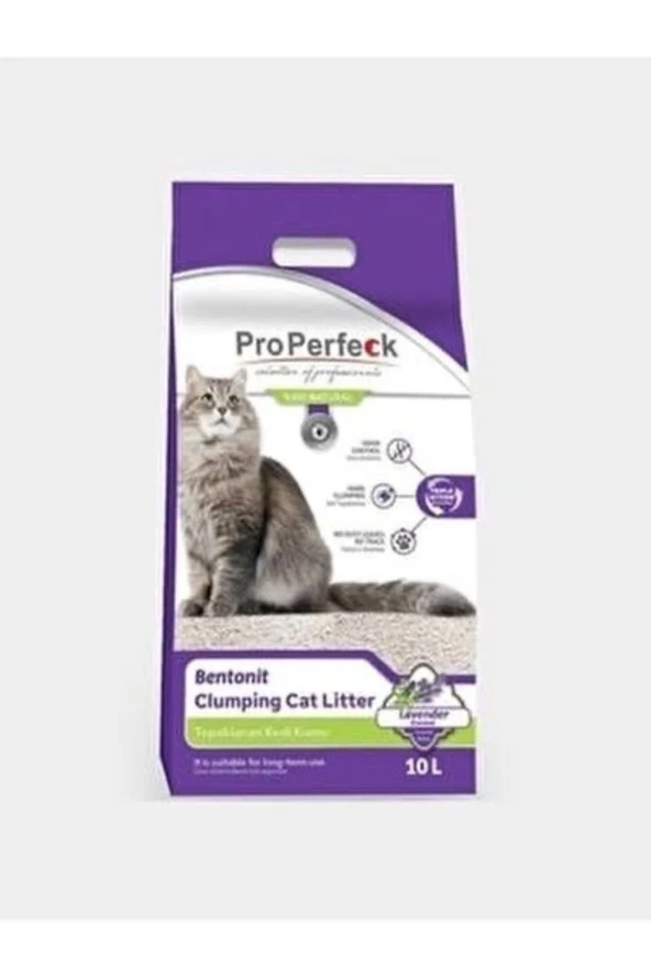 Pro Perfeck Lavanta Kokulu Bentonit Kedi Kumu 10 Lt ürün görseli 1