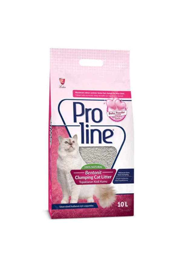 Proline Bebek Pudrası Kokulu Topaklaşan Kedi Kumu 10 Lt ürün görseli 1