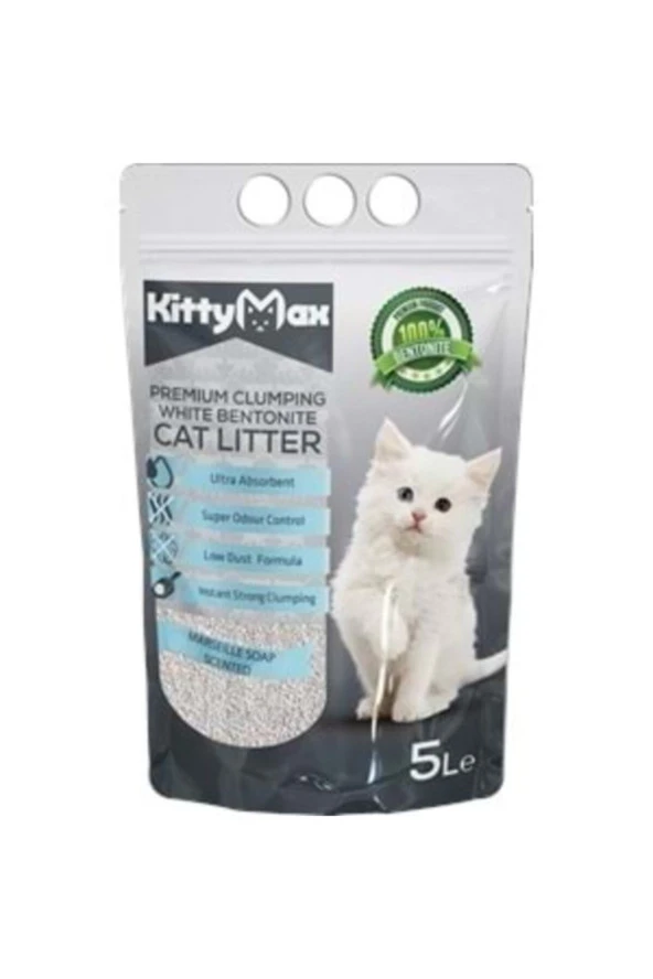 Premium Bentonit Kedi Kumu 5lt Marsilya Sabunlu ürün görseli 1