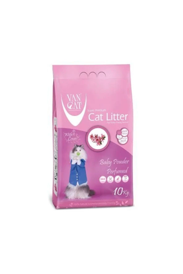 Van Cat 10 Kg Bebek Pudralı Kedi Kumu ürün görseli 1