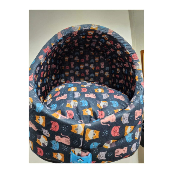 Volmin Petshop Kedi Desenli Puset Kedi Evi ürün görseli 1