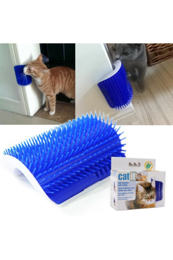 Self Grooming Köşeli/düz Yüzeylere Tutturulabilir Kedi Kaşınma Aparatı - Kedi Naneli ürün görseli 1