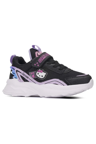 Günlük Kız Çocuk Sneaker Lastik Bağcıklı Hologram Cırtlı Hello Kitty Nefes Alabilen Ayakkabı 2014 ürün görseli 1