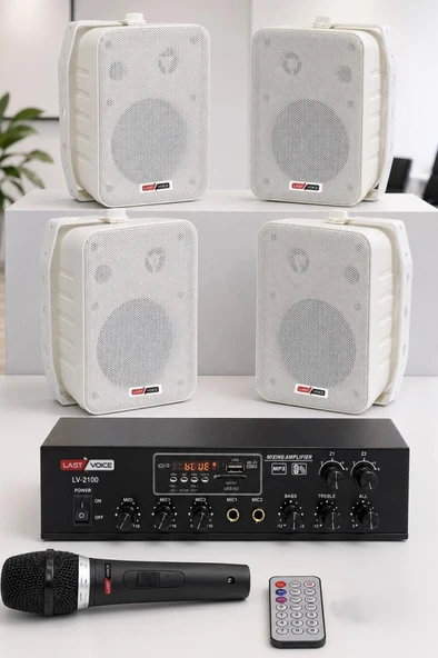 Lastvoice Soft Paket-3 Hoparlör Anfi Mikrofon Mağaza Ses Sistemi ürün görseli 1