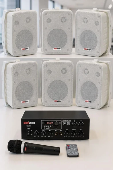 Lastvoice Soft Paket-4 Hoparlör Anfi Mikrofon Mağaza Ses Sistemi ürün görseli 1