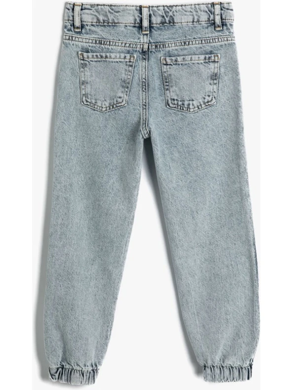 Koton Jogger Kot Pantolon Cepli Pamuklu Beli Lastikli - Jogger Jeans ürün görseli 1