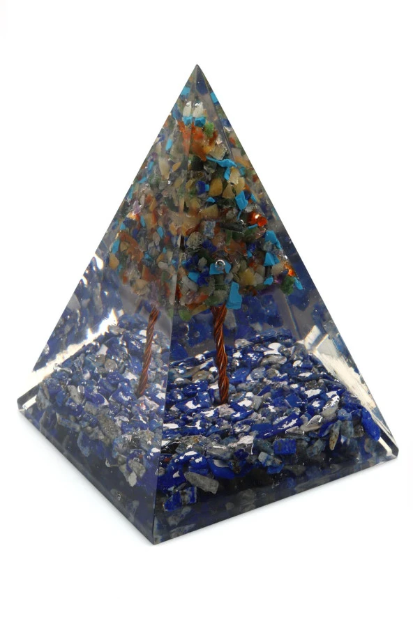Lapis Lazuli - Çakra Taşından Orgonit Piramit ürün görseli 1