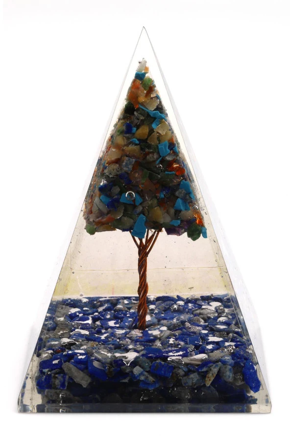 Lapis Lazuli - Çakra Taşından Orgonit Piramit - Resim 2