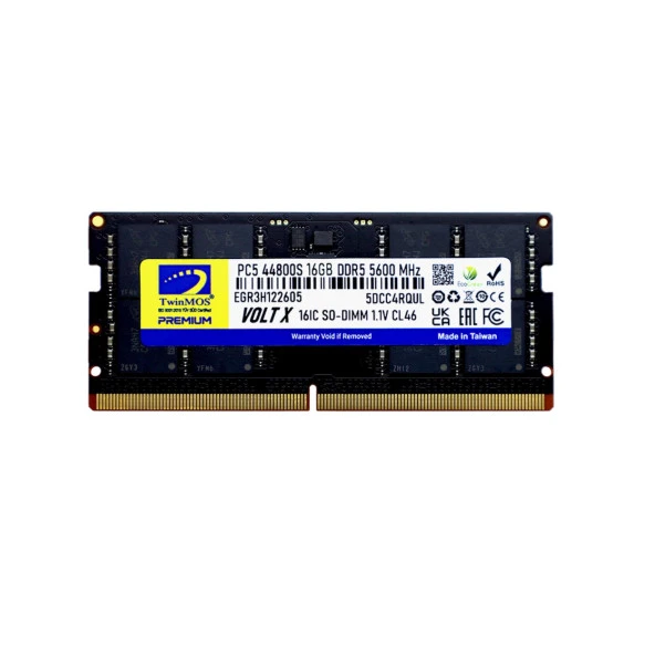 TWINMOS Twinmos Sodimm 16GB 5600MHz DDR5 CL46 Notebook Bellek TMD516GB5600S46 ürün görseli 1
