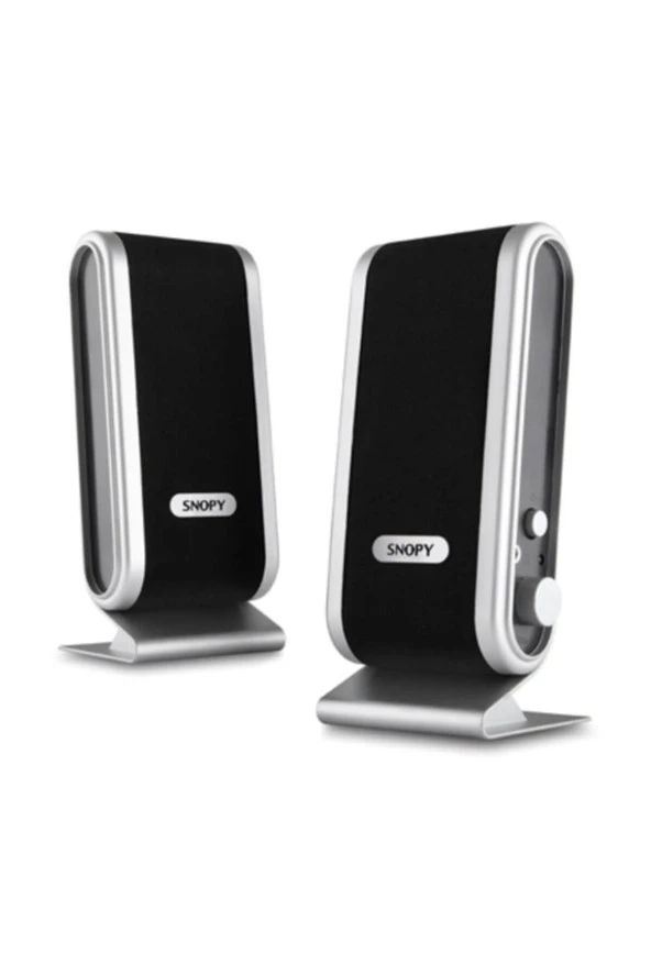 2.0 Siyah/Gümüş Lcd İnce Tasarım USB Speaker ürün görseli 1